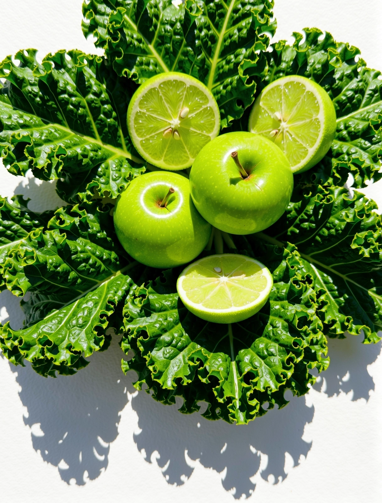 Fresh green produce and citrus symbolizing vitality